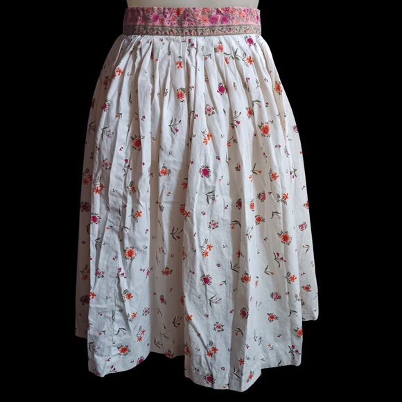 Vintage Women's Skirt 22" 22W 1970's True Boho Midi 1of1 Handmade Pleat Ren Fair - Picture 5 of 6